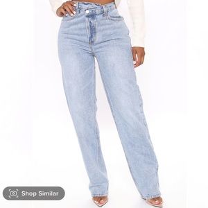 Light Blue Fashion Nova Crossover Jeans